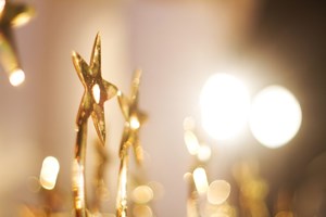 blurred image of trophy awards